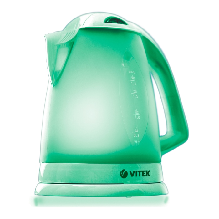 картинка Чайник Vitek VT-1104-02-G зеленый 1.8л. 2200Вт (корпус: пластик) от магазина Альфанит в Кунгуре