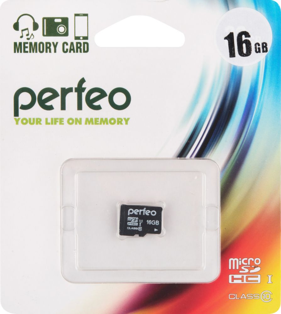 картинка Карта памяти micro-SD Perfeo 16 GB Class 10, PF16GMCSH10 от магазина Альфанит в Кунгуре