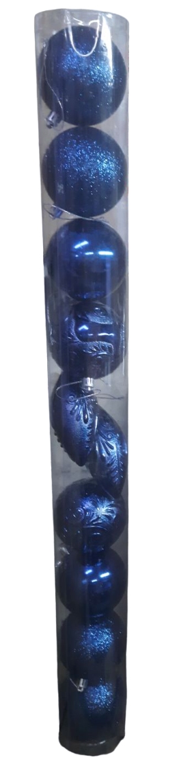 картинка Набор подвесок новогодних, 10 шт, 8 см, пластик, синий, 8LT10-T от магазина Альфанит в Кунгуре