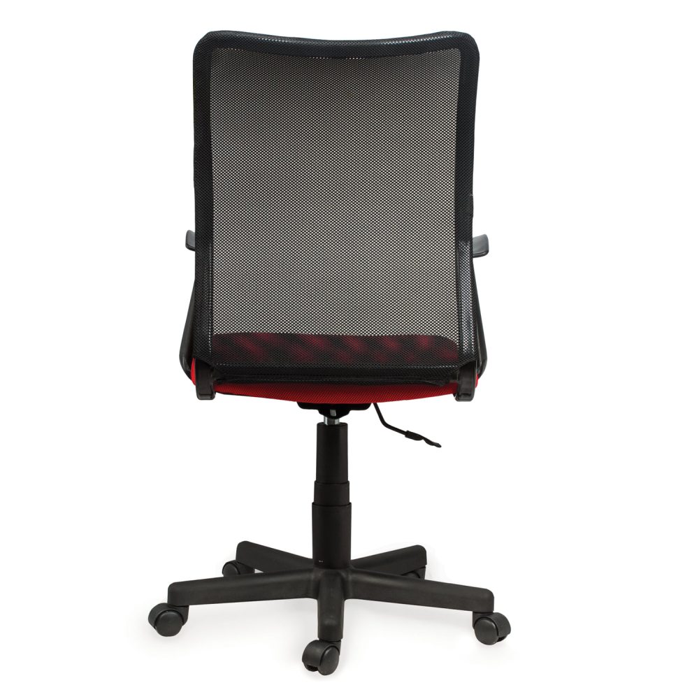 картинка Кресло офисное BRABIX "Spring MG-307", ткань/сетка, черный/красный, 531405 от магазина Альфанит в Кунгуре