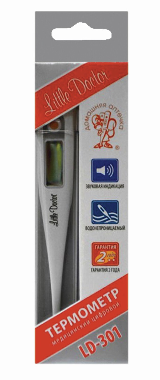 картинка Термометр электронный, медицинский, водозащищенный, LD-301, Little Doctor, 630823 от магазина Альфанит в Кунгуре