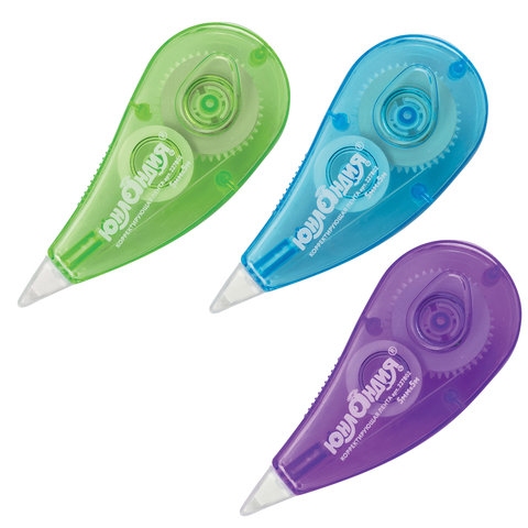 картинка Корректирующая лента, 5мм*5м, корпус ассорти, "Капля", Юнландия, 227802 от магазина Альфанит в Кунгуре