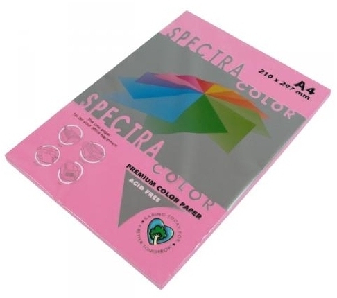картинка Бумага офисная цветная, А4, 20 л, 1 цв, 80 г/м2, розовый, Spectra Color, 42342 от магазина Альфанит в Кунгуре