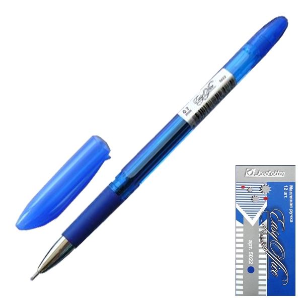 картинка Ручка шариковая масляная, 0,7 мм, синяя, корп. синий, грип, "EasyOffice", Josef Otten, 5022 от магазина Альфанит в Кунгуре