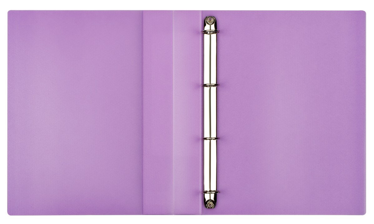 картинка Папка на 4-х кольцах, А4, 700 мкм, корешок 40 мм, до 250 л, пластик, фиолетовый, "Кристалл", СТАММ, ММ-30758 от магазина Альфанит в Кунгуре