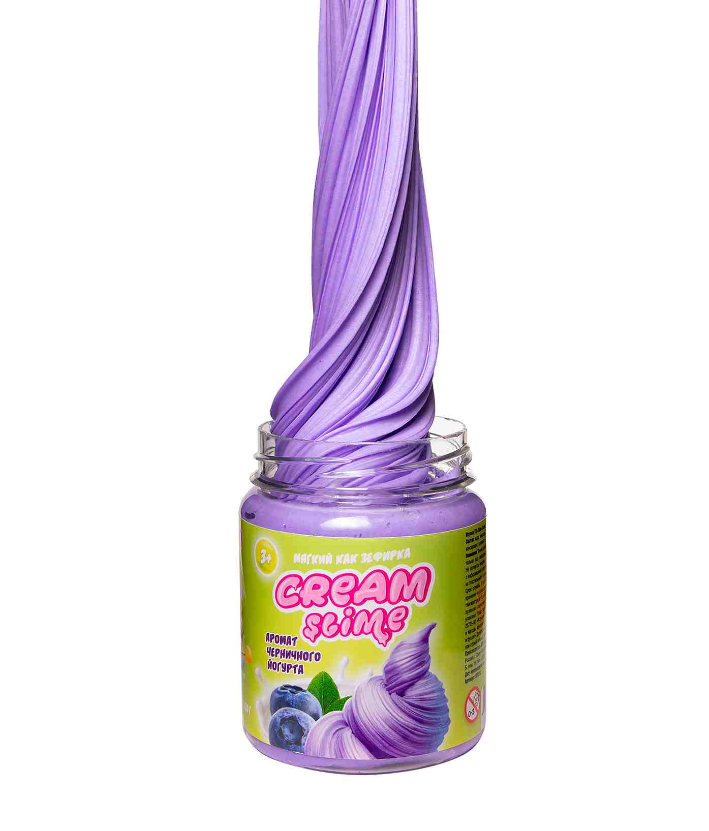 картинка Слайм, 250 гр, фиолетовый, в банке, ароматизированный, "Cream. Черничный йогурт", Slime, SF02-J от магазина Альфанит в Кунгуре