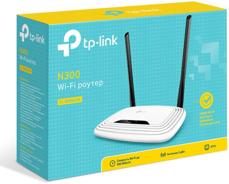 картинка Маршрутизатор беспроводной сети TP-Link TK-WR841N 300Mбит/с 4 порта от магазина Альфанит в Кунгуре