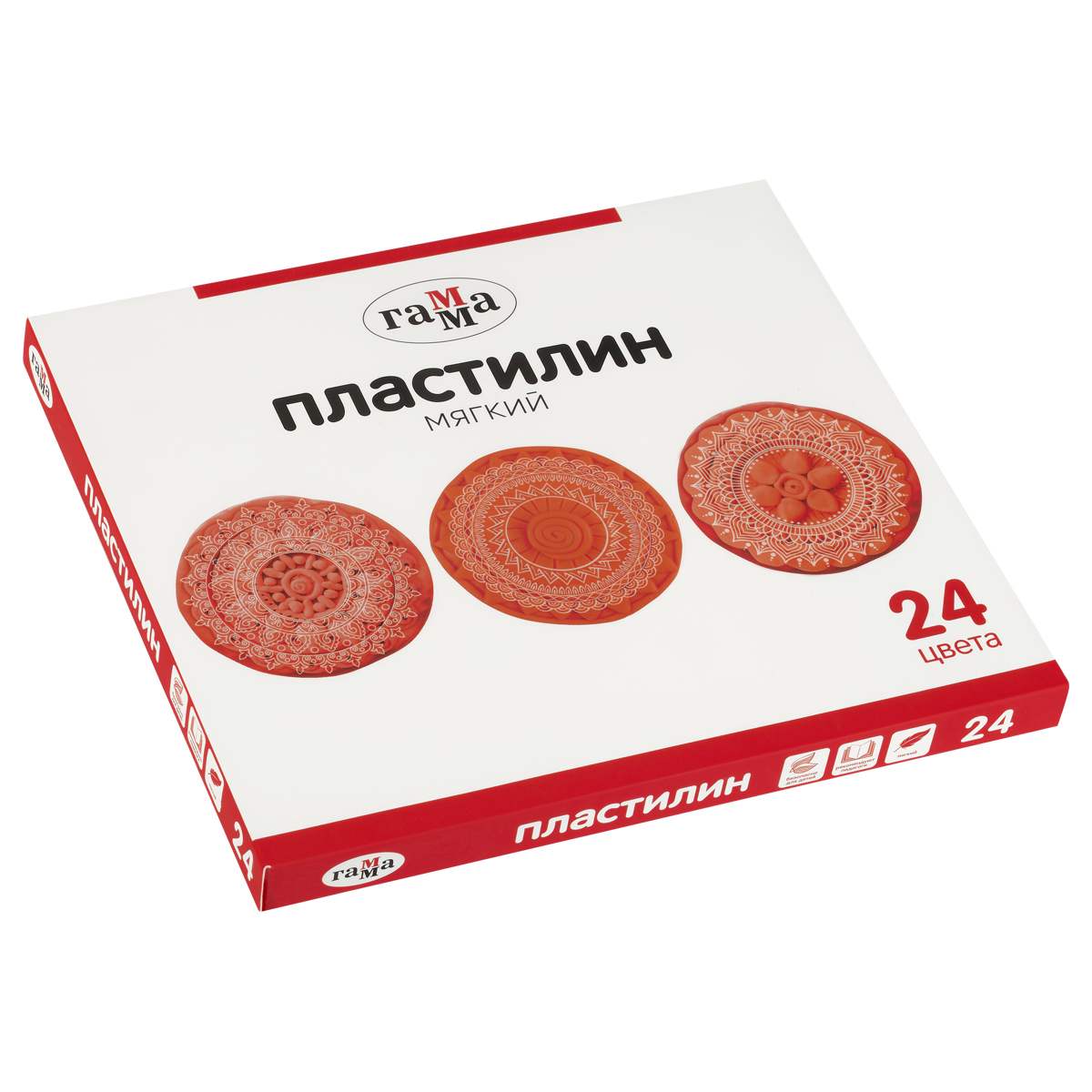 картинка Пластилин, 12 цв, 12 шт, 240 гр, со стеком, Гамма, 2001241_12 от магазина Альфанит в Кунгуре