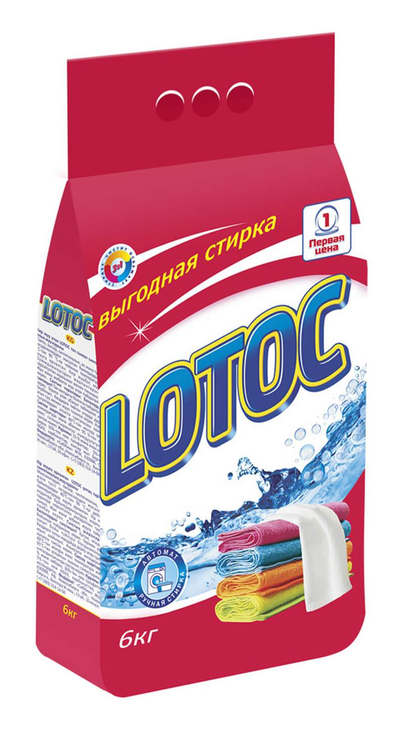 картинка Порошок стиральный, 5 кг, пакет, Color, "универсальный, цветные ткани", Лотос, 608666 от магазина Альфанит в Кунгуре
