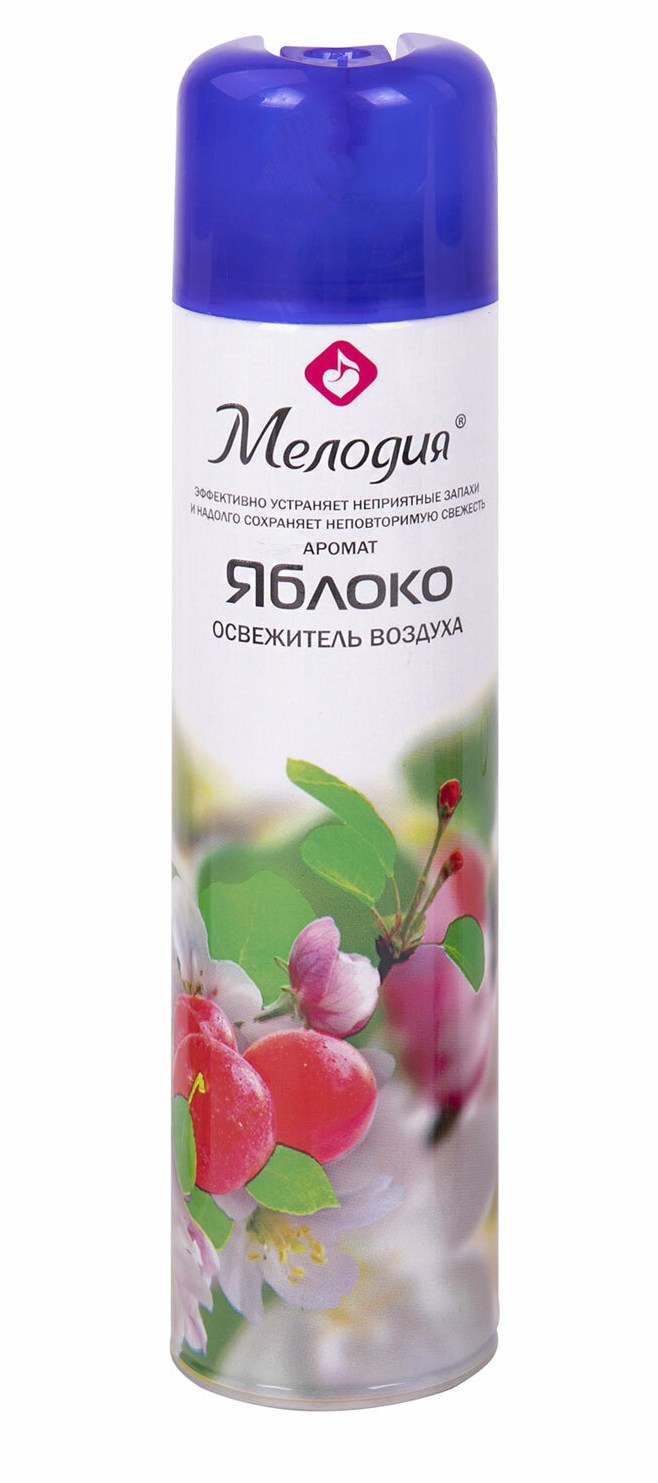 картинка Освежитель воздуха, 300 мл, аэрозоль, баллон, "Air Freshener. Яблоко", Мелодия, 605347 от магазина Альфанит в Кунгуре