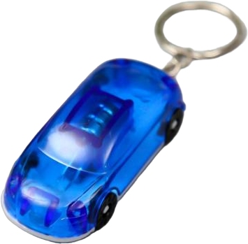 картинка Брелок для ключей, 3*2*6 см, пластик, ассорти, свет, "Машина", 850929 от магазина Альфанит в Кунгуре