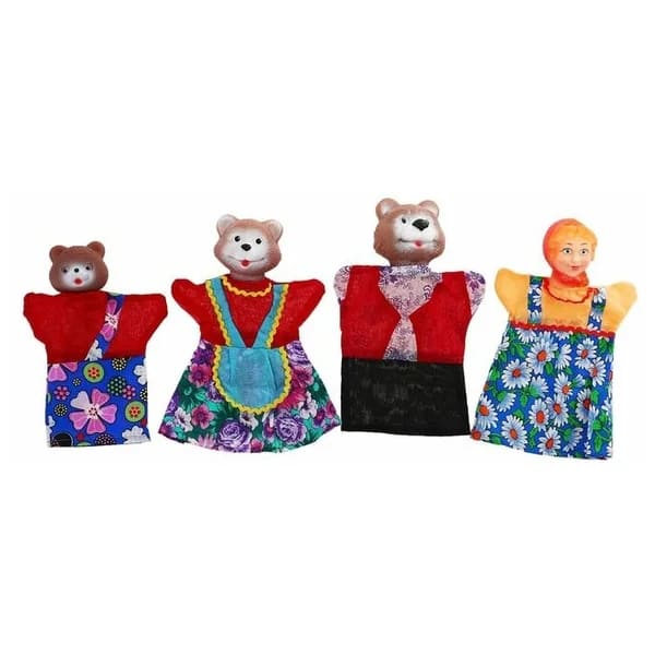 картинка Кукольный театр, 4 персонажа, "Три медведя", Русский стиль, 11202 от магазина Альфанит в Кунгуре