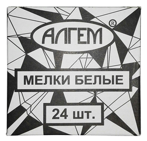 картинка Мел белый, 24 шт, квадратный, в коробке, АЛГЕМ, НМБ 24 от магазина Альфанит в Кунгуре