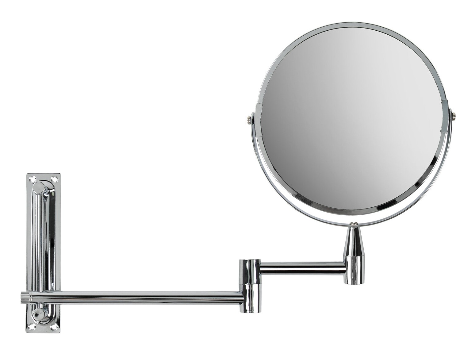 картинка Зеркало настенное, 17 см, двусторонее, с увеличением, выдвижное, BRABIX, 607419 от магазина Альфанит в Кунгуре