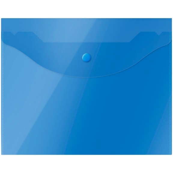 картинка Папка-конверт на кнопке, А5, 150 мкм, прозрачный синий, OfficeSpace, 267531 от магазина Альфанит в Кунгуре