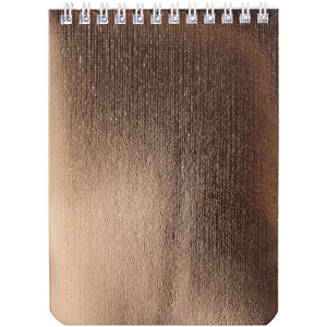 картинка Блокнот, А6, 40 л, клетка, на спирали, "Metallic золото", Hatber, 40Б6бвВ1гр 059692 от магазина Альфанит в Кунгуре