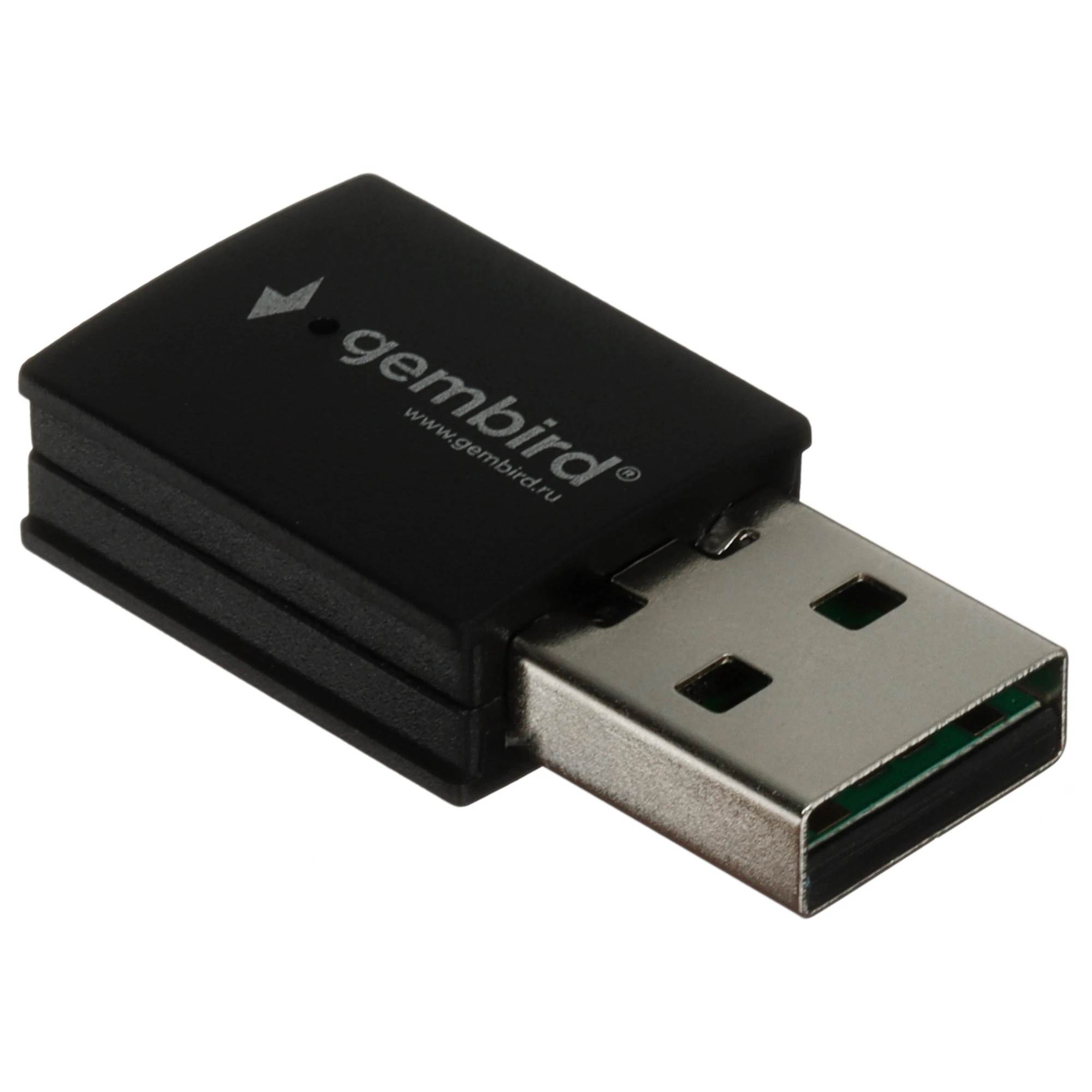 картинка Адаптер Wi-Fi+Bluetooth USB Gembird 150Мбит, USB, чипсет RTL8723DU, 802.11b/a/g/n/ac, мини, черный, WNP-UA-017 от магазина Альфанит в Кунгуре