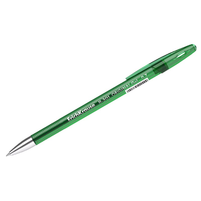 картинка Ручка гелевая, 0,5 мм, зеленая, корп. зеленый, "R-301 Original", Erich Krause, 45156 от магазина Альфанит в Кунгуре