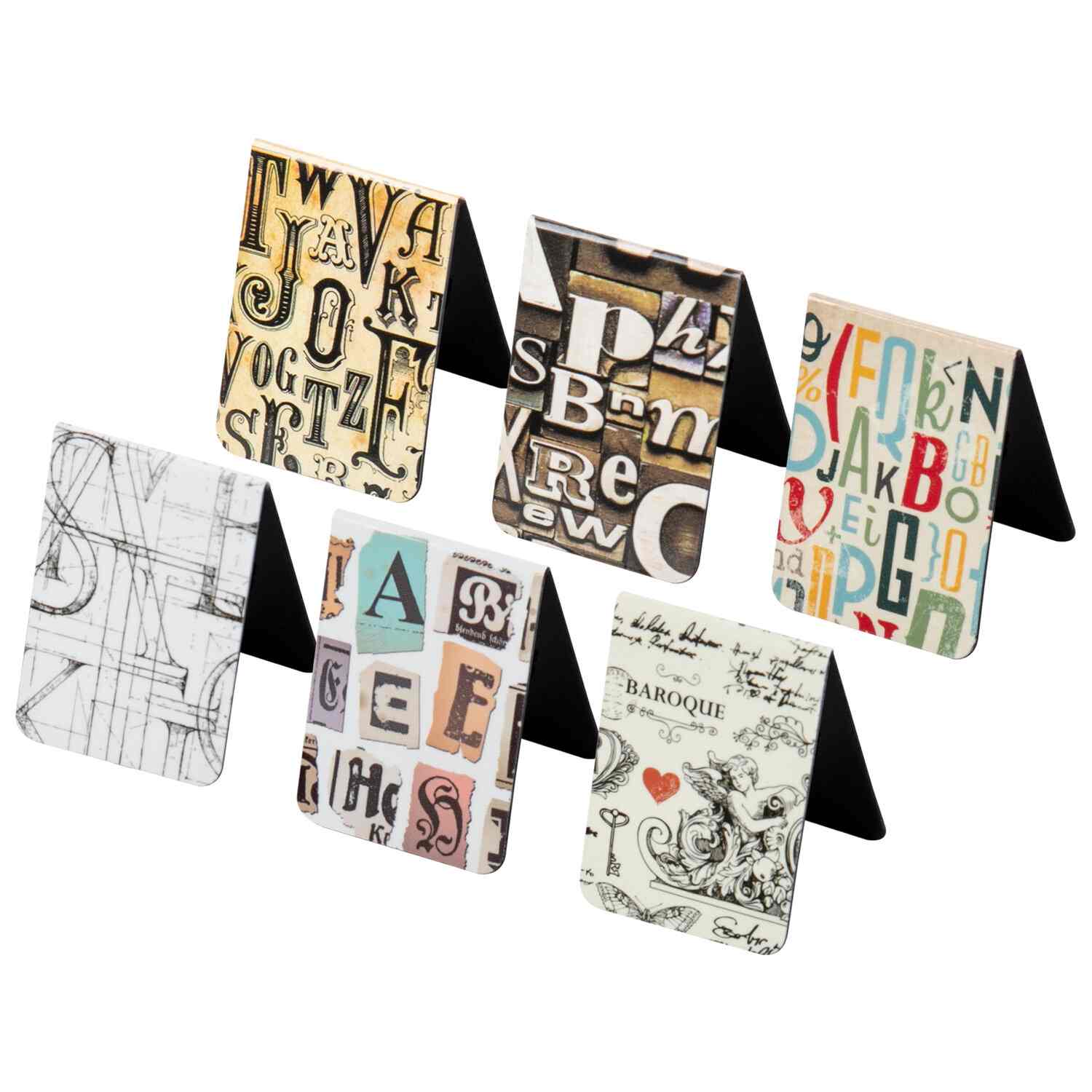 картинка Набор закладок магнитных, 6 шт, 35*25 мм, ассорти, "Letters", BRAUBERG, 113166 от магазина Альфанит в Кунгуре
