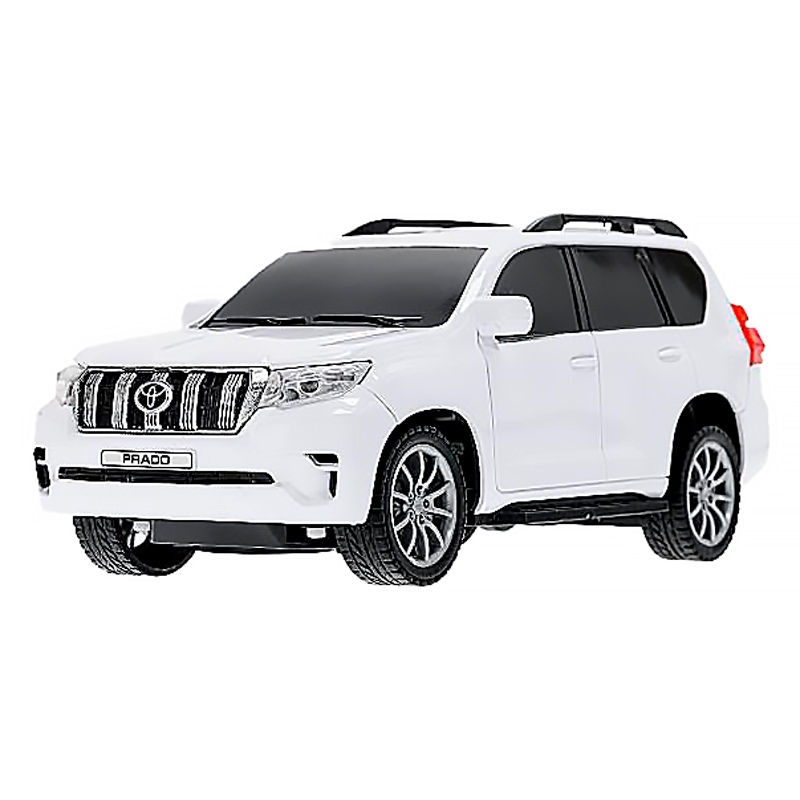 картинка Машина, 19 см, на управлении, свет, пластик, белый, "Toyota Prado", ТехноПарк, PRADO-19L-WH, 380105 от магазина Альфанит в Кунгуре