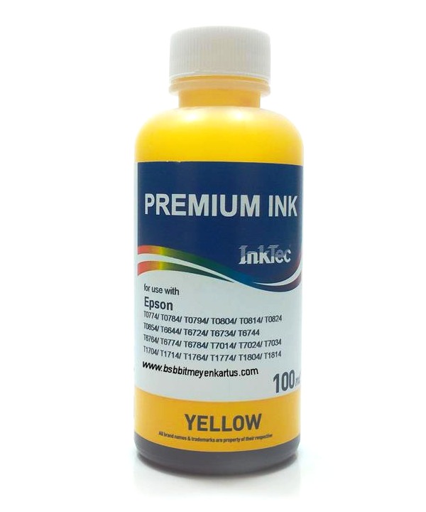 картинка Чернила InkTec, Premium Ink, E0010 для Epson L100, L110, L120, L132, L222, Yellow, 100 мл от магазина Альфанит в Кунгуре
