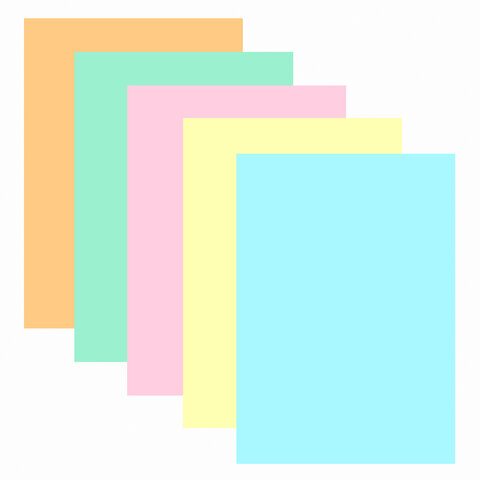 картинка Бумага офисная цветная, А4, 100 л, 5 цв, 80 г/м2, пастель, BRAUBERG, 112460 от магазина Альфанит в Кунгуре