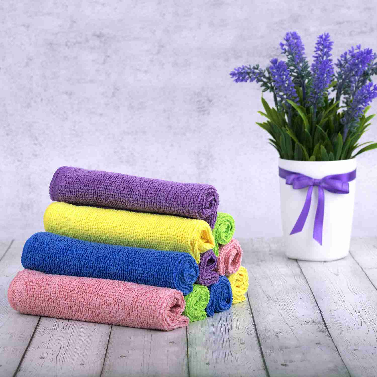 картинка Салфетки из микрофибры, 10 шт, 30*30 см, "Multi Colour Economy Pack 10", LAIMA, 607794 от магазина Альфанит в Кунгуре