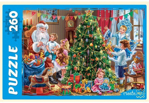 картинка Пазл 260 эл., "Новогоднее чудо", Рыжий кот, П260-7191 от магазина Альфанит в Кунгуре