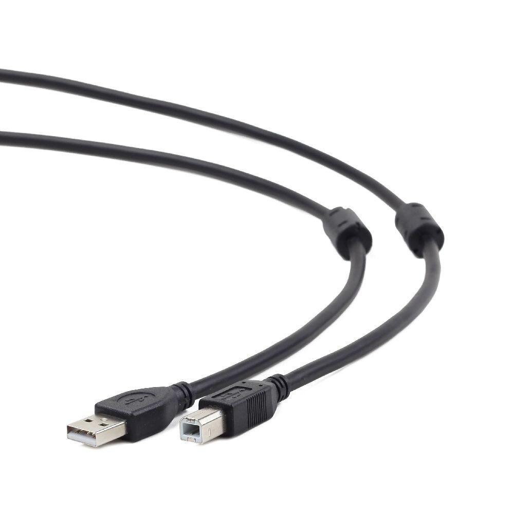 картинка Кабель соединительный для принтера Cablexpert USB 2.0 AM — USB 2.0 BM, 3,0 м, черный, CCF2-USB2-AMBM-10 от магазина Альфанит в Кунгуре