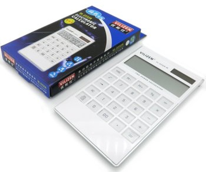 картинка Калькулятор настольный, 12 разрядов, 18*10,5 см, двойное питание, белый, "VL-2232A", 326981, CZ-324 от магазина Альфанит в Кунгуре