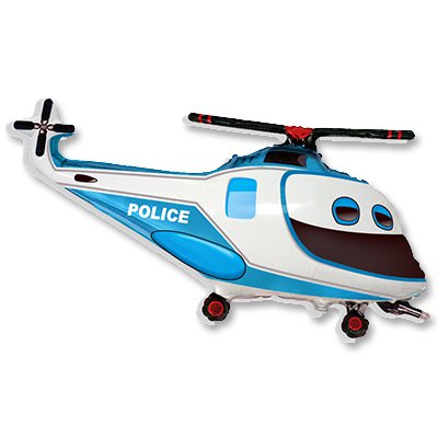 картинка Шар воздушный фольгированный, "Вертолет полиции", 1206-0732 от магазина Альфанит в Кунгуре
