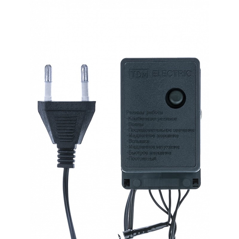 картинка Гирлянда нить, 5 м, 8 режимов, мультицвет, 100LED, "СГ 100", TDM, SQ0361-0010 от магазина Альфанит в Кунгуре