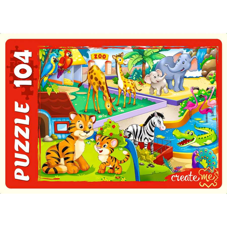 картинка Пазл 104 эл., "Веселый зоопарк", Рыжий кот, ПУ104-0470 от магазина Альфанит в Кунгуре