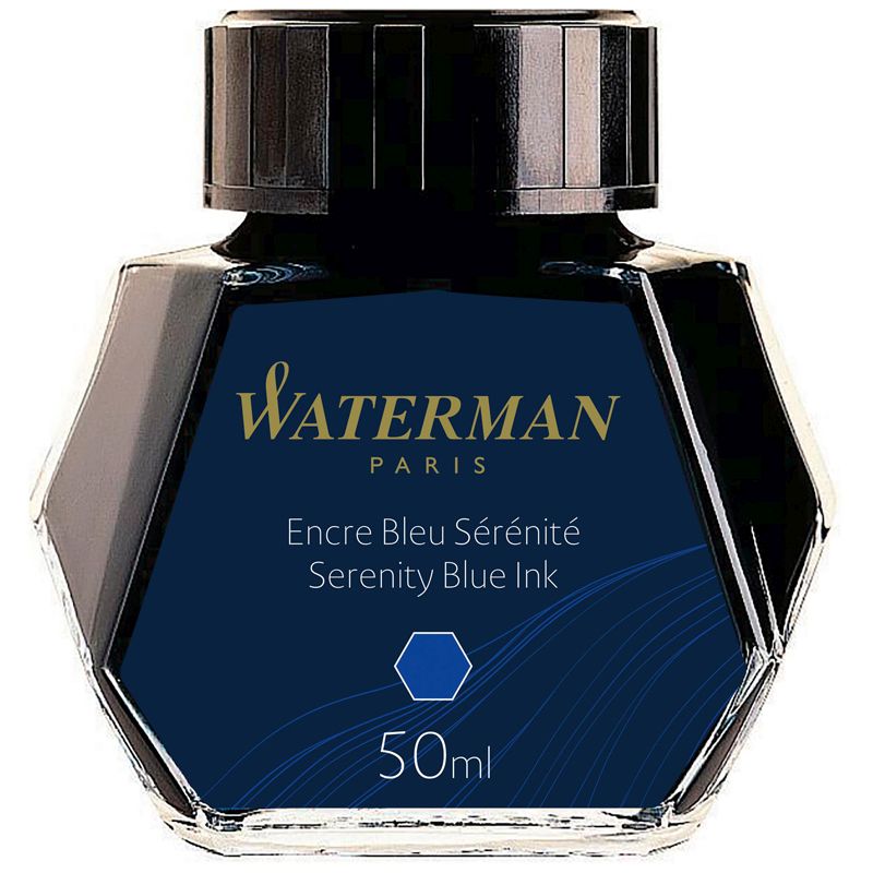 картинка Чернила, 50 мл, синий, банка, WATERMAN, S0110720 от магазина Альфанит в Кунгуре