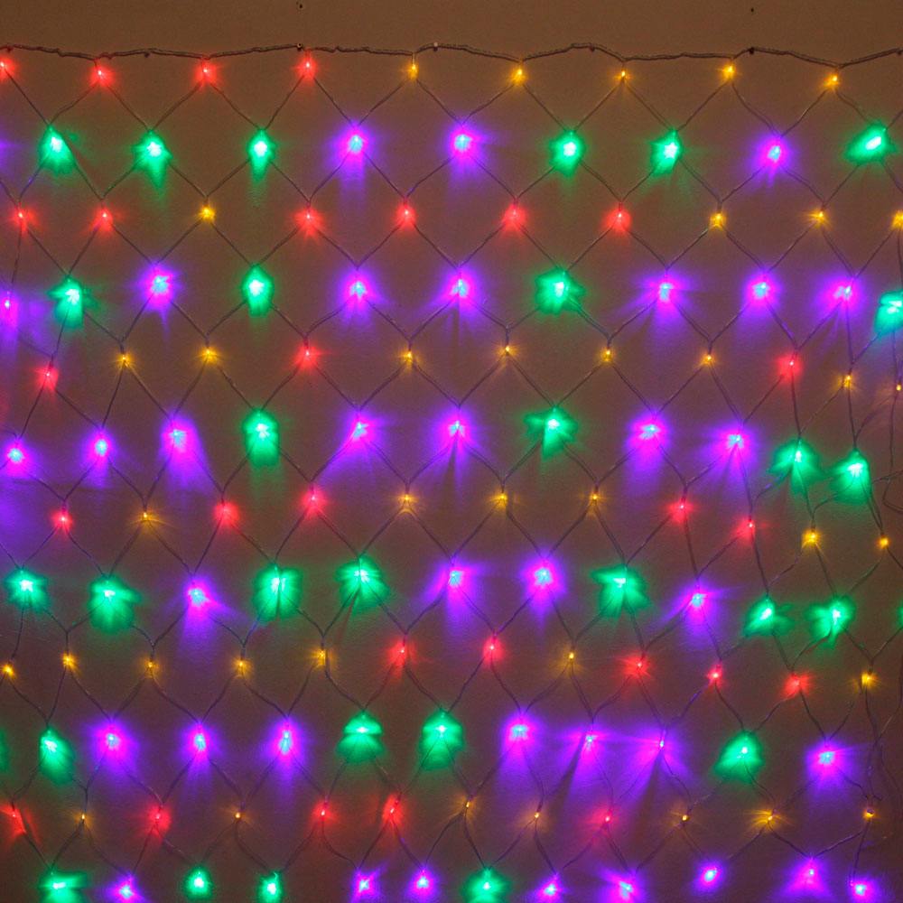 картинка Гирлянда сетка, 2*1,5 м, 8 режимов, мультицвет, 144LED, с коннектором, Серпантин, 183-757, 11430218 от магазина Альфанит в Кунгуре