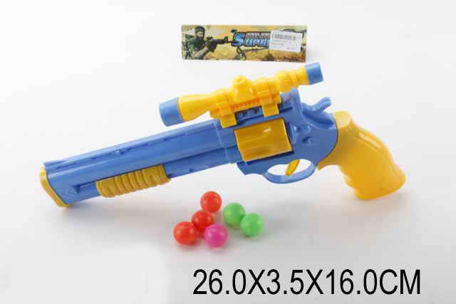 картинка Пистолет, 26 см, с шарами, в пакете, "Твои защитники", 119163 от магазина Альфанит в Кунгуре