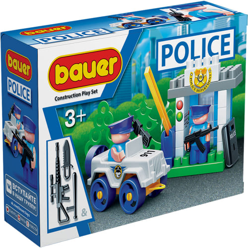 картинка Конструктор пластмассовый, набор КПП 628, "Полиция", Bauer, 10250227 от магазина Альфанит в Кунгуре