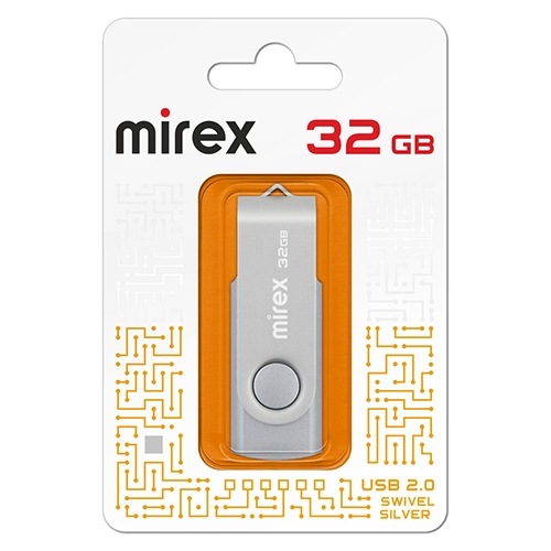 картинка Флеш-диск Mirex 32 GB USB 2.0, Swivel, серебристый, 13600-FMUSIS32 от магазина Альфанит в Кунгуре