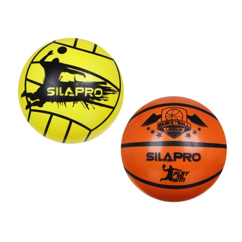 картинка Мяч баскетбольный, 22 см, ПВХ, ассорти, SILAPRO, 134-198 от магазина Альфанит в Кунгуре