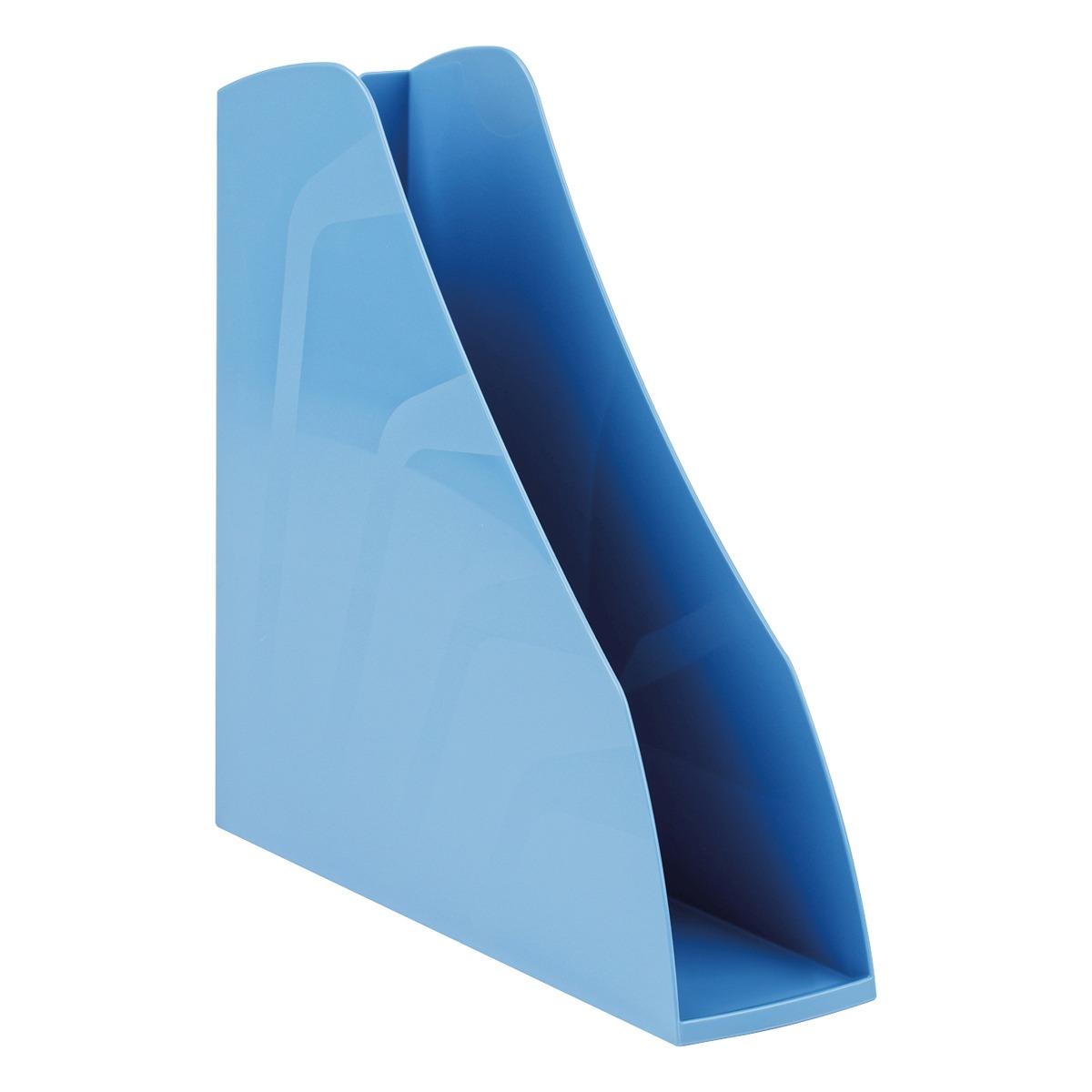 картинка Лоток для бумаг вертикальный 1 отдел, 275*265*80 мм, пластик, синий/голубой, "Вектор", СТАММ, ЛТВ-30442 от магазина Альфанит в Кунгуре