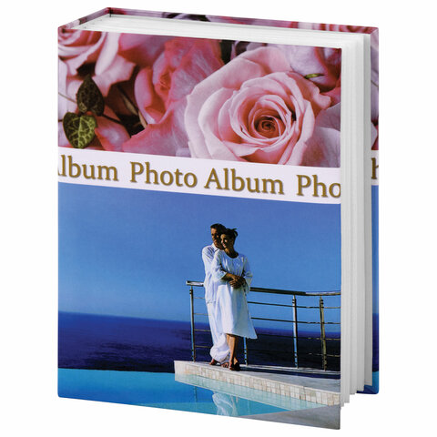 картинка Фотоальбом, 10*15 см, на 304 фото, голубой с розовым, "Романтика", BRAUBERG, 390675 от магазина Альфанит в Кунгуре