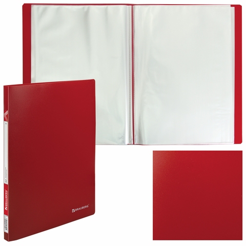 картинка Папка 30 файлов, А4, красный, "Office", BRAUBERG, 222630 от магазина Альфанит в Кунгуре