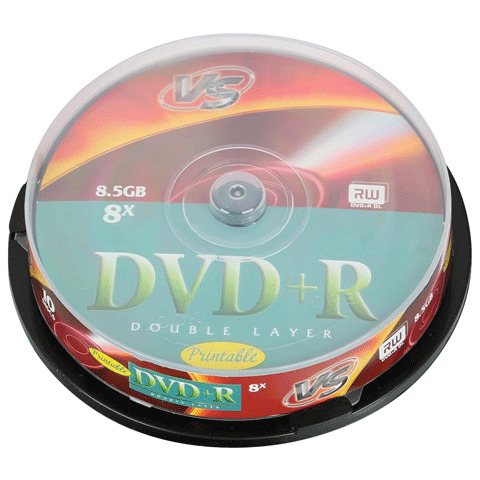 картинка Диск DVD+R VS Cake Box, 1 шт, 8x 8,5 Gb, VSDVDPRDLCB1002 от магазина Альфанит в Кунгуре
