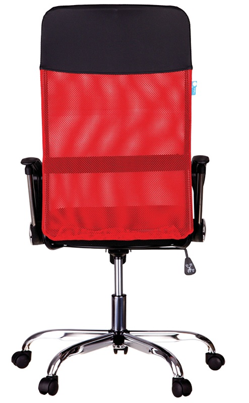 картинка Кресло руководителя Helmi "HL-E16 Content", ткань/сетка/экокожа, черный/красный, 311360 от магазина Альфанит в Кунгуре