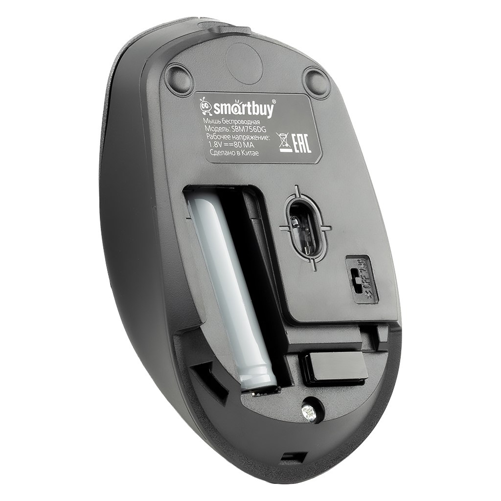картинка Мышь беспроводная бесшумная SmartBuy One X56, 800-1600 dpi, серый, SBM756DG от магазина Альфанит в Кунгуре