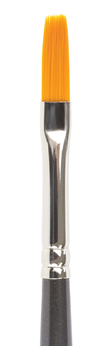картинка Кисть художественная № 6, синтетика, плоская, длинная ручка, BRAUBERG ART, 200665 от магазина Альфанит в Кунгуре