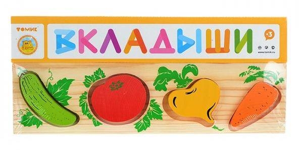 картинка Игрушка-сортер, рамка вкладыш, "Овощи", Томик, 372-2 от магазина Альфанит в Кунгуре