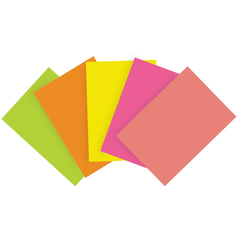 картинка Бумага офисная цветная, А4, 100 л, 5 цв, 80 г/м2, неон, OfficeSpace, 245192 от магазина Альфанит в Кунгуре
