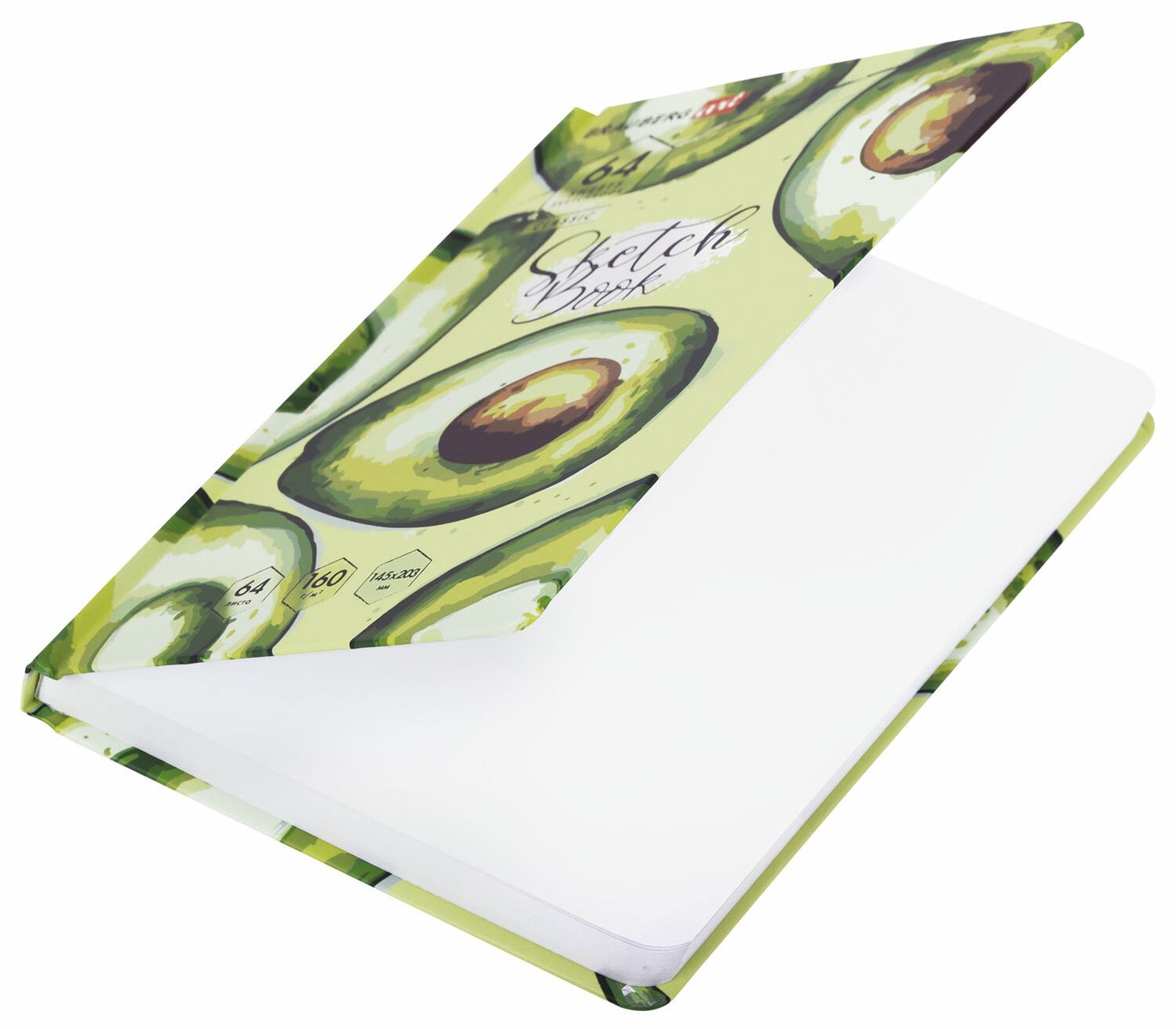 картинка Скетчбук, А5, 64 л, 160 г/м2, "Авокадо", BRAUBERG, 114588 от магазина Альфанит в Кунгуре