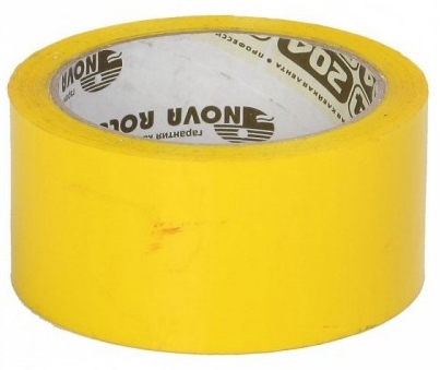 картинка Скотч цветной, 48мм*66м, d.m. 43, желтый, Nova Roll, 0120-438Х от магазина Альфанит в Кунгуре